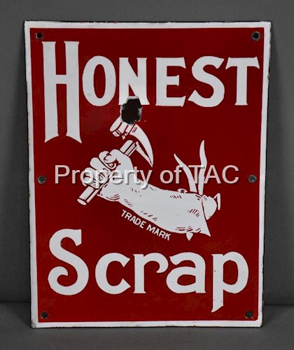 Honest Scrap w/Logo Porcelain Sign