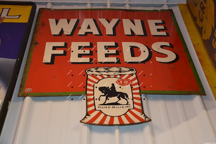 Wayne Feeds w/logo metal sign