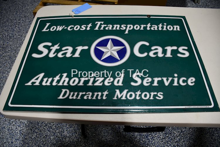 Star Car Authorized Service Durant Motors Porcelain Sign