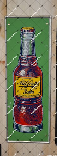 NuGrape Soda w/bottle sign