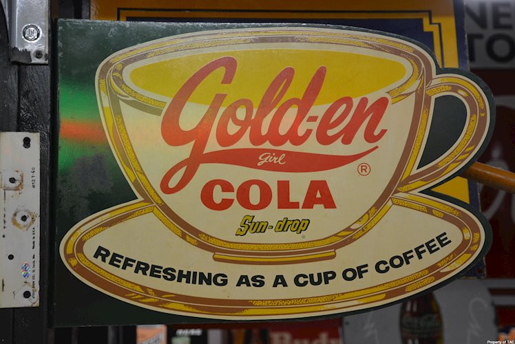 Golden Cola Sun-Drop Sign