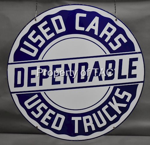 (Dodge) Dependable Used Cars Used Trucks Porcelain Sign