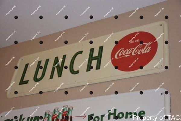 Drink Coca-Cola w/applied LUNCH letters sign