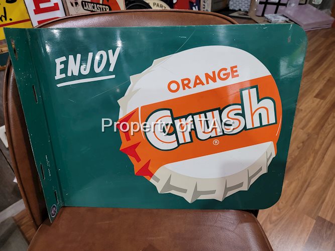 Enjoy Orange Crush w/Bottle Cap Logo Metal Sign