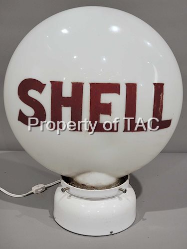 Shell OPE Canteen Milk Glass Globe