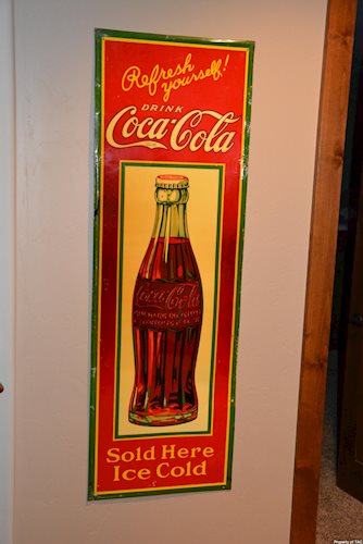 Refresh yourself! Drink Coca-Cola w/bottle sign