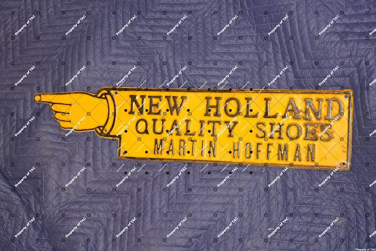 New Holland Quality Shoes pointer sign