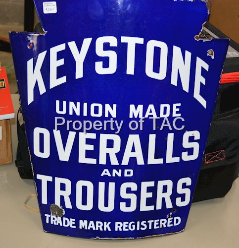 Keystone Union Made Overalls & Trousers Porcelain Curved Sign