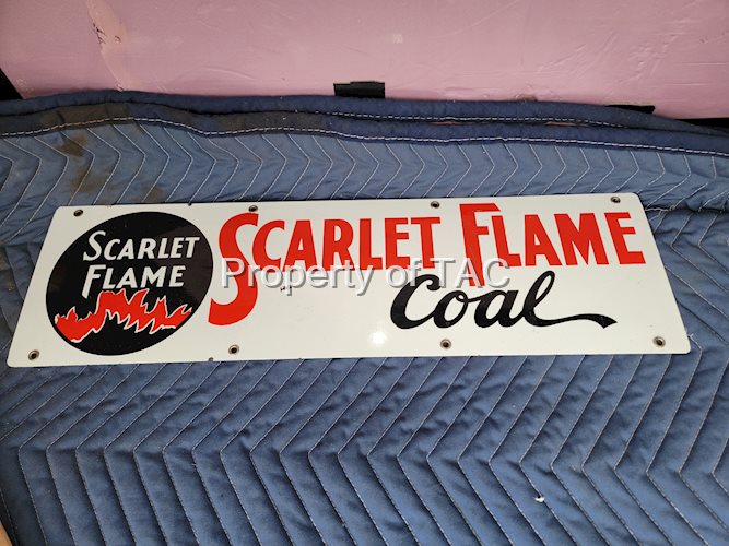 Scarlet Flame Coal w/Logo Porcelain Sign