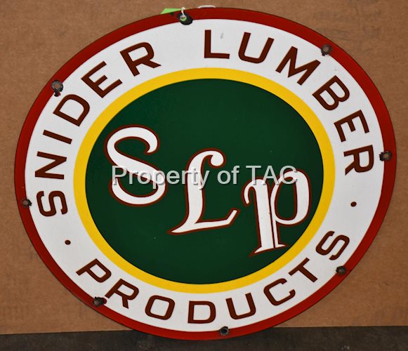 Snider Lumber Products Porcelain Truck Door Sign