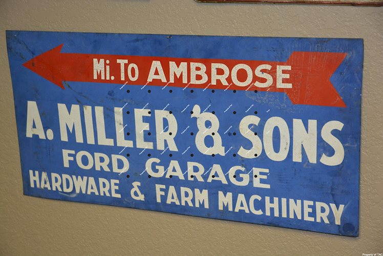 Miller & Sons Ford Garage sign
