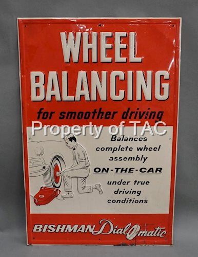 Bishman Dial-o-Matic "Wheel Balancing" w/Image Metal Sign