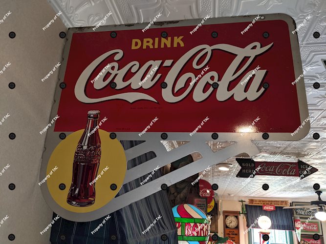 Drink Coca Cola DST Tin Flange Sign
