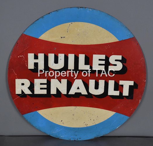 Huiles Renault Metal Sign