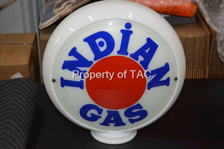 Indian Gas w/Red Dot Logo 13.5" Single Globe Lens