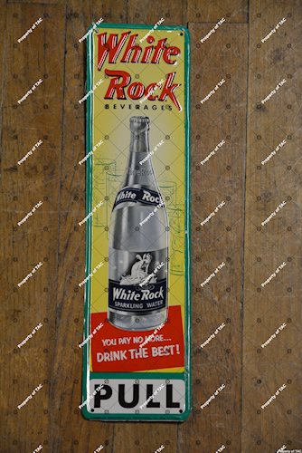 White Rock Sparkling Water w/bottle sign