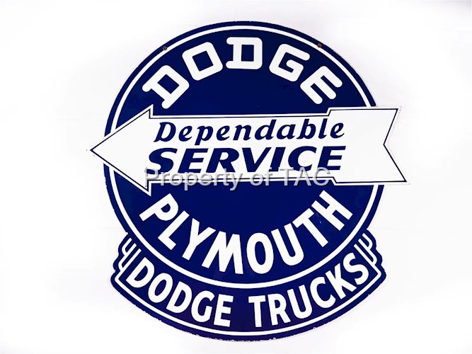 Dodge Plymouth Dodge Trucks Dependable Service Sign (TAC)