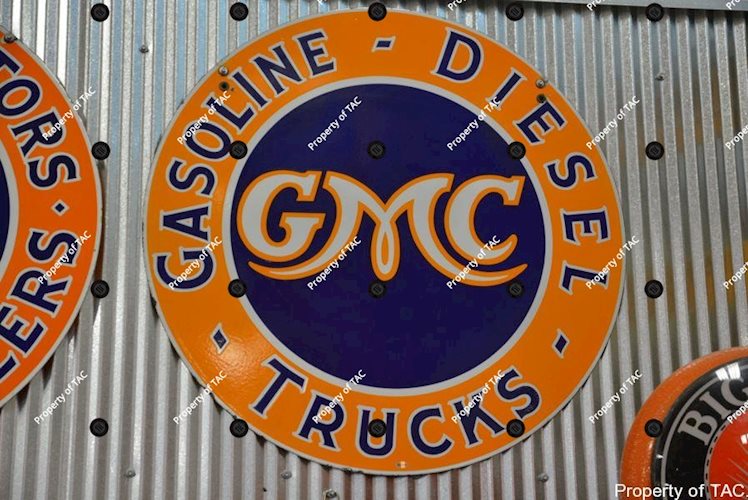GMC Gasoline Diesel Trucks sign