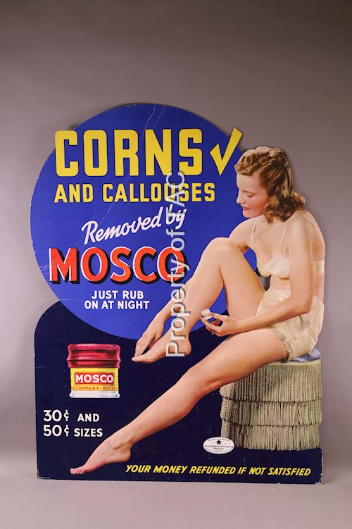 Corns Removed by Mosco Cardboard Display