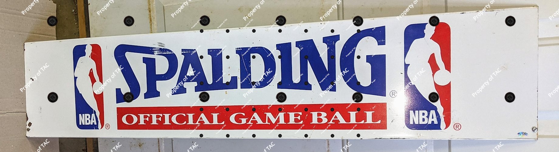 Spaulding Basketball Double Sided Tin Display Sign