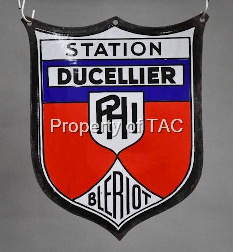 Ducellier Bleriot Station Porcelain Sign