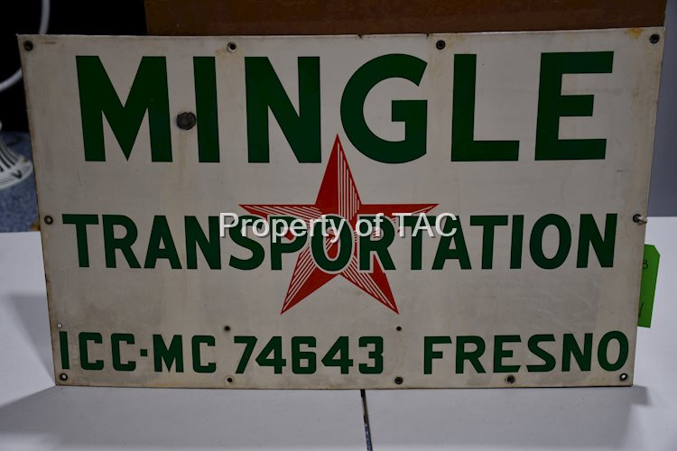 Mingle Transportion w/Logo Porcelain Sign