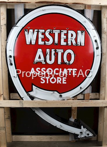 Western Auto Associated Store Porcelain Neon Sign
