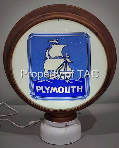 Plymouth (auto) w/Ship Logo 16.5" Single Globe Lens
