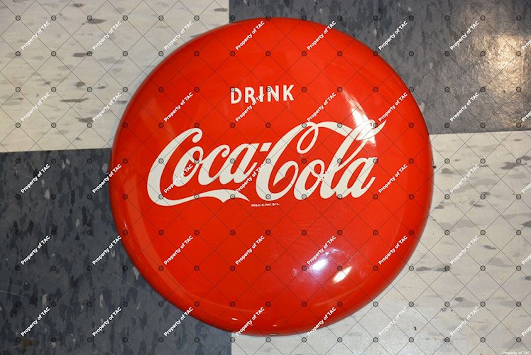 Drink Coca-Cola button sign