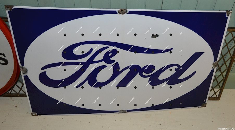 Ford in Oval Porcelain Sign