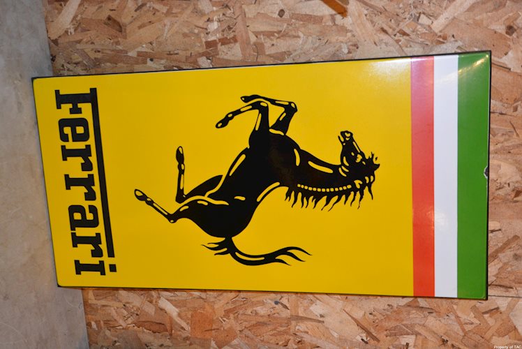 Ferrari w/horse logo sign