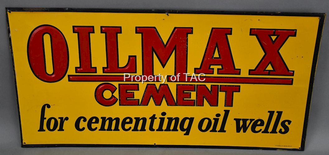 Oilmax Cement for Oil Wells Metal Sign