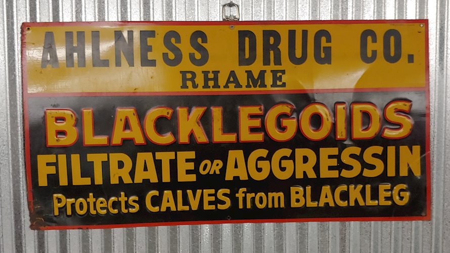 Blacklegoids Filtrate or Aggressin Metal Sign