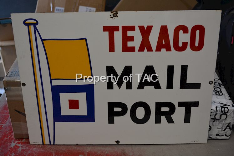 Texaco Mail Port Porcelain sign