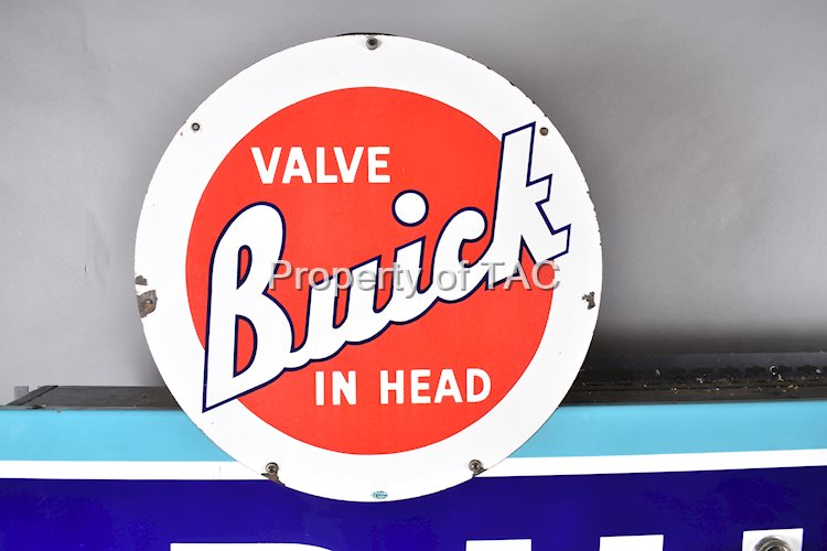 Buick Valve in Head Porcelain Sign
