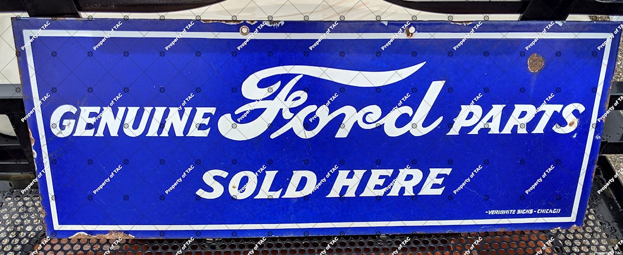 Ford Genuine Parts Sold Here SSP Single Sided Porcelain Sign