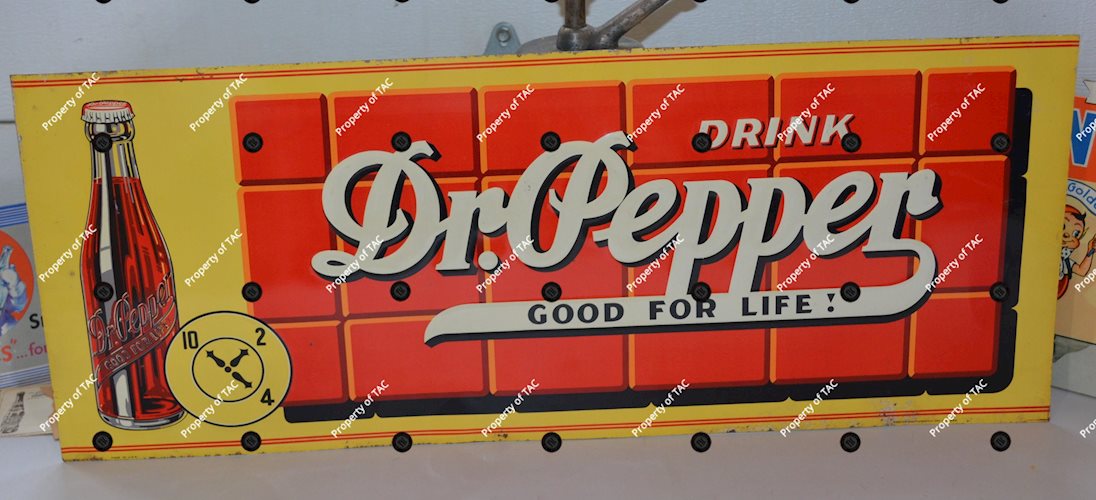 Drink Dr. Pepper Good for Life!" w/bottle 10-2-4 Metal Sign"