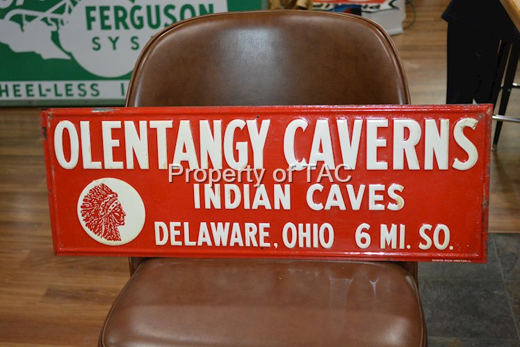 Olentangy Caverns w/Logo Metal Sign
