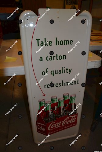 Coca-Cola 6-Pack Pilaster Metal sign