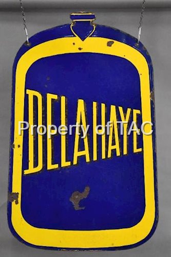 Delahaye (auto) Radiator Shaped Porcelain Sign