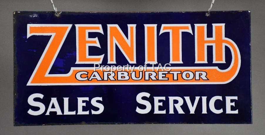 Zenith Carburetor Sales & Service Porcelain Sign