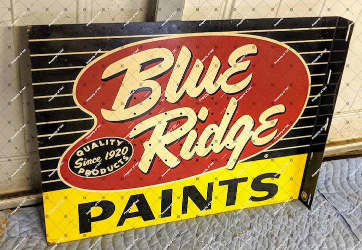 Blue Ridge Paints Quality Products Since 1920 DST Double Sided Tin Flange Sign