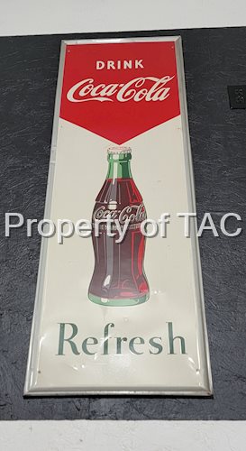 Drink Coca-Cola Refresh w/Bottle Metal Sign