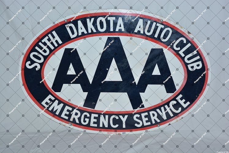 AAA South Dakota Auto Club Emergency Service Sign