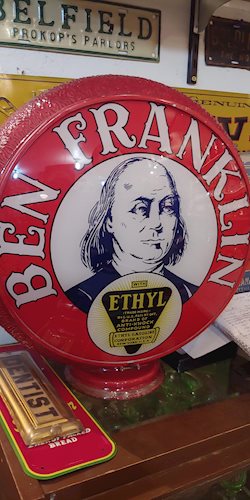 Ben Franklin w/Ethyl Logo Single Gill Globe Lens