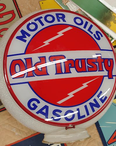 Old Trusty Motor Oils Gasoline 13.5 Single lens"