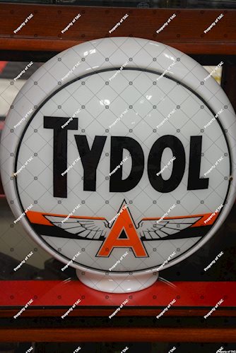 Tydol w/Flying A orange logo 13.5D single globe lens"