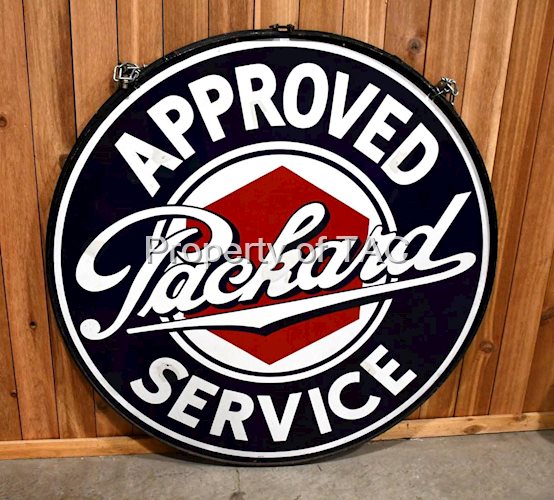 Packard Approved Service w/Lug Nut Logo Porcelain Sign (60")(TAC)