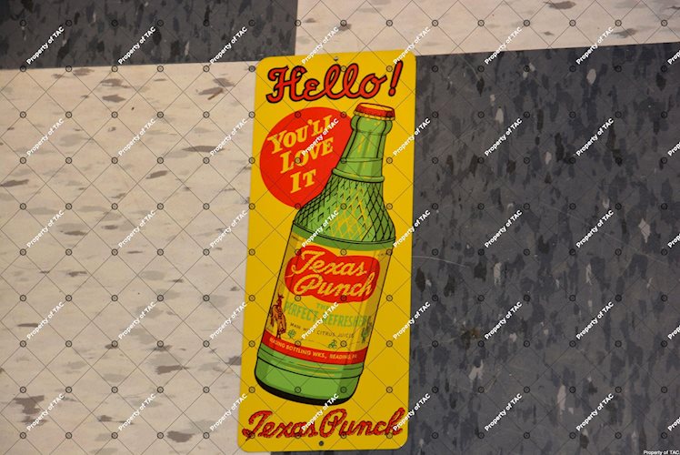 Texas Punch Hello sign