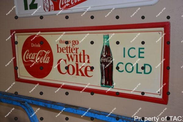 Drink Coca-Cola things go better with Coke" w/bottle sign"